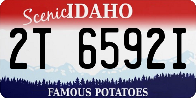 ID license plate 2T6592I
