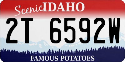 ID license plate 2T6592W