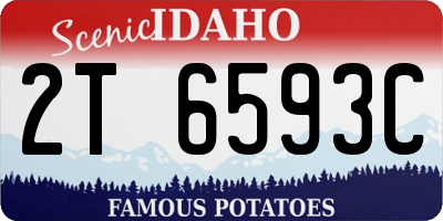 ID license plate 2T6593C