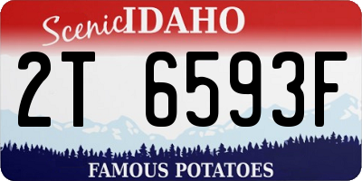 ID license plate 2T6593F