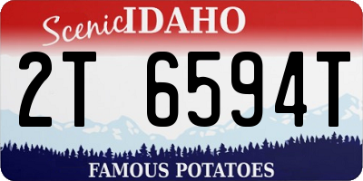 ID license plate 2T6594T