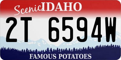 ID license plate 2T6594W