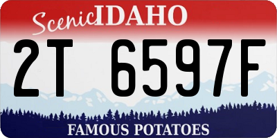 ID license plate 2T6597F