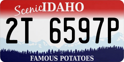 ID license plate 2T6597P