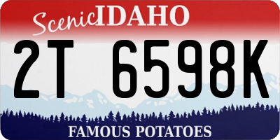 ID license plate 2T6598K