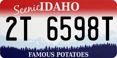 ID license plate 2T6598T