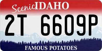 ID license plate 2T6609P