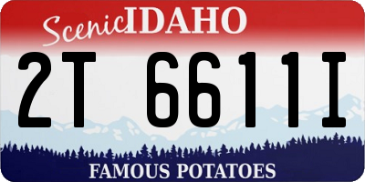 ID license plate 2T6611I