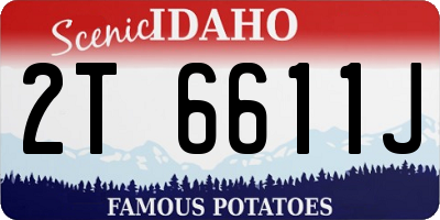 ID license plate 2T6611J