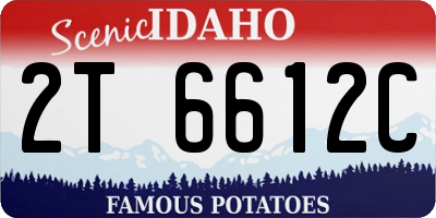 ID license plate 2T6612C