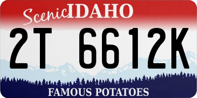 ID license plate 2T6612K