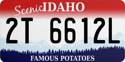 ID license plate 2T6612L