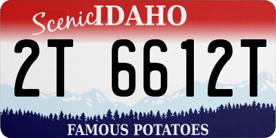 ID license plate 2T6612T