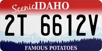 ID license plate 2T6612V
