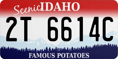 ID license plate 2T6614C