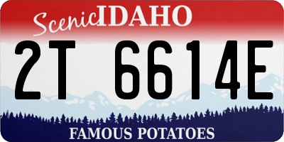 ID license plate 2T6614E