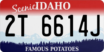 ID license plate 2T6614J