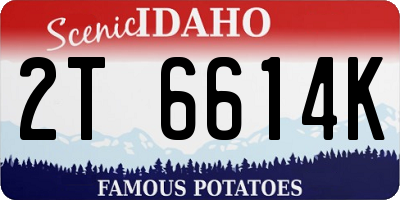 ID license plate 2T6614K