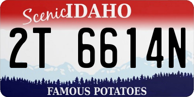 ID license plate 2T6614N