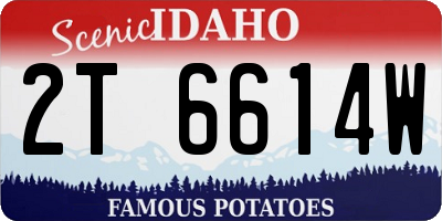 ID license plate 2T6614W