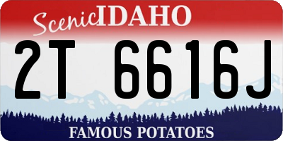 ID license plate 2T6616J