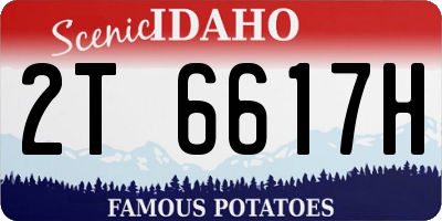 ID license plate 2T6617H