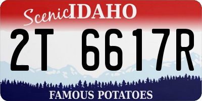 ID license plate 2T6617R