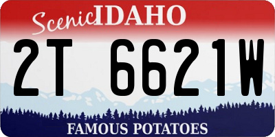 ID license plate 2T6621W