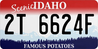 ID license plate 2T6624F