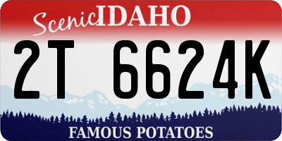 ID license plate 2T6624K