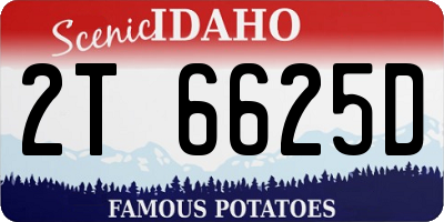 ID license plate 2T6625D