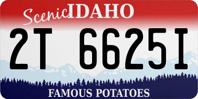 ID license plate 2T6625I