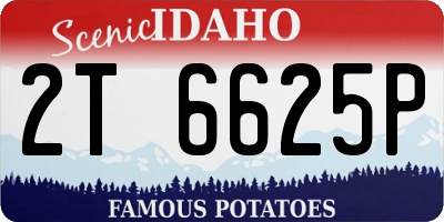 ID license plate 2T6625P