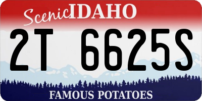 ID license plate 2T6625S