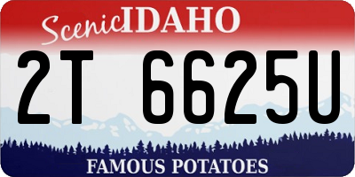 ID license plate 2T6625U