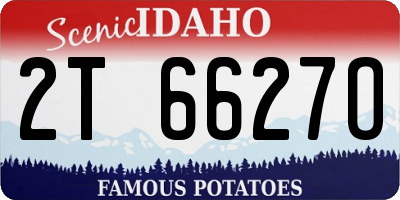 ID license plate 2T6627O