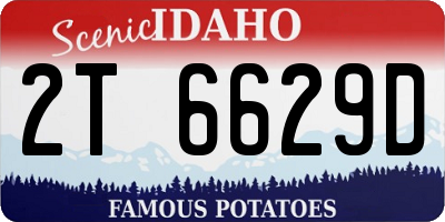 ID license plate 2T6629D