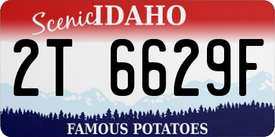 ID license plate 2T6629F