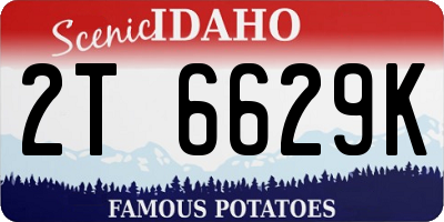 ID license plate 2T6629K
