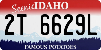 ID license plate 2T6629L