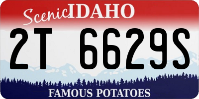 ID license plate 2T6629S