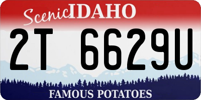 ID license plate 2T6629U