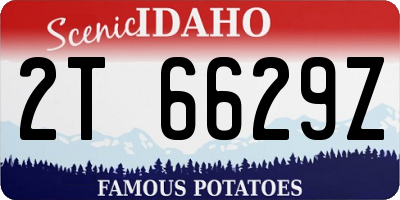 ID license plate 2T6629Z