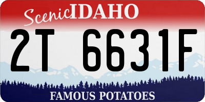 ID license plate 2T6631F