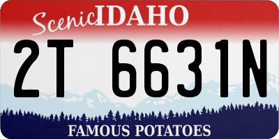 ID license plate 2T6631N