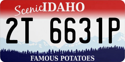 ID license plate 2T6631P