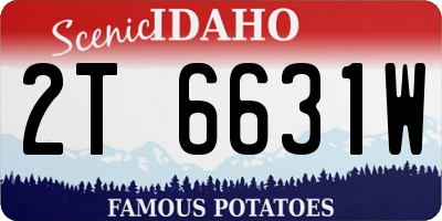 ID license plate 2T6631W