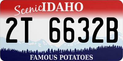 ID license plate 2T6632B