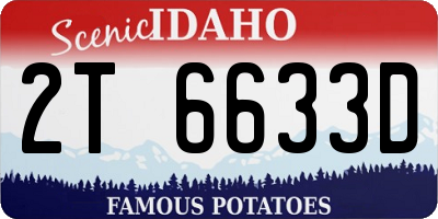 ID license plate 2T6633D