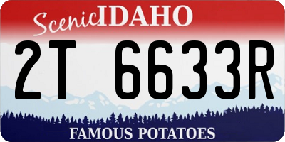 ID license plate 2T6633R